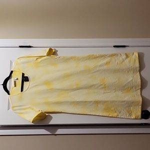 Denim and Co Yellow tye dye tshirt dress